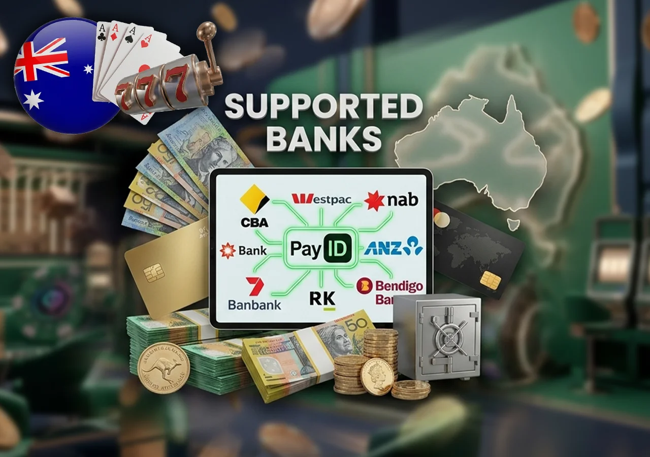 Supported financial institutions offering fast payments at PayID casino sites.